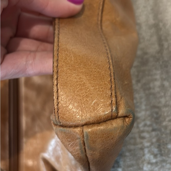 Garnet Hill Tan Leather Tote Bag - Picture 2 of 8